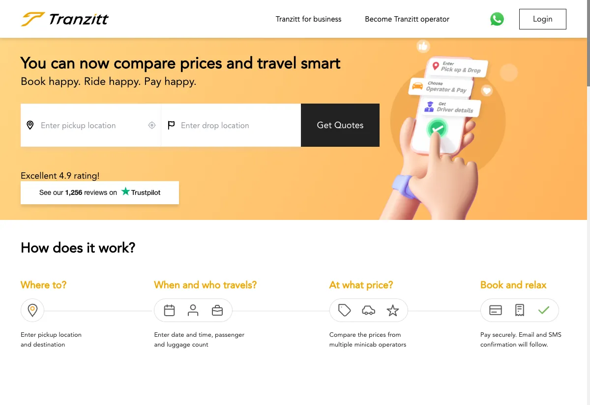 Tranzitt — UK taxi comparison platform